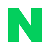 네이버 로고. 녹색으로 N이 굵게 쓰여있다.